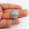 Turquoise Ring 925 Sterling Silver, Mens Ring, Engagement Ring, Handmade Jewelry