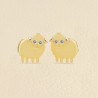 Cute Sheep Studs, Animal Earrings, 18k Gold Earrings, Sterling Silver Studs, Diamond Sheep Studs, Beautiful Earrings for Girls