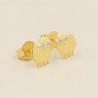 Cute Sheep Studs, Animal Earrings, 18k Gold Earrings, Sterling Silver Studs, Diamond Sheep Studs, Beautiful Earrings for Girls